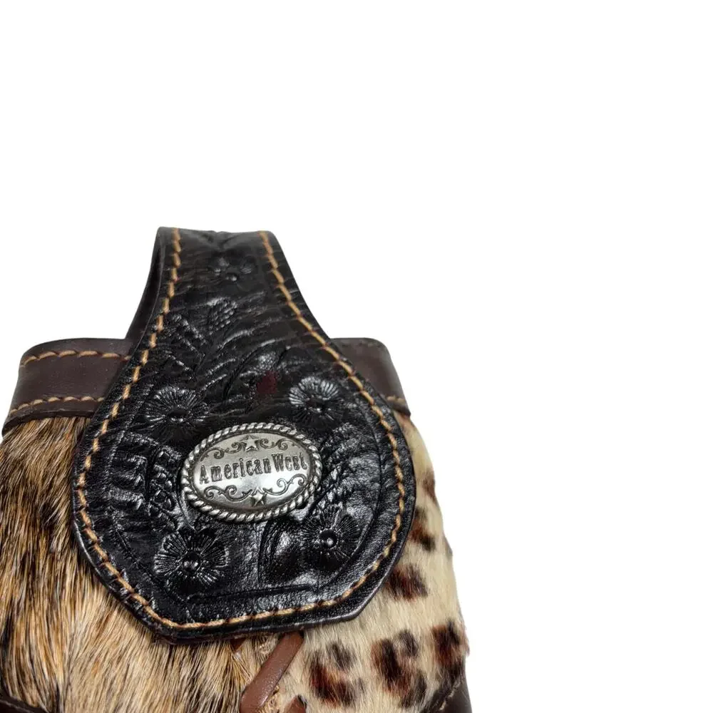American West Western Cowhide & Leather Hair-On-Hide Holster Belt Clip